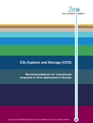 Cover of the report: "recommendations for transitional measures to drive deployment in Europe"